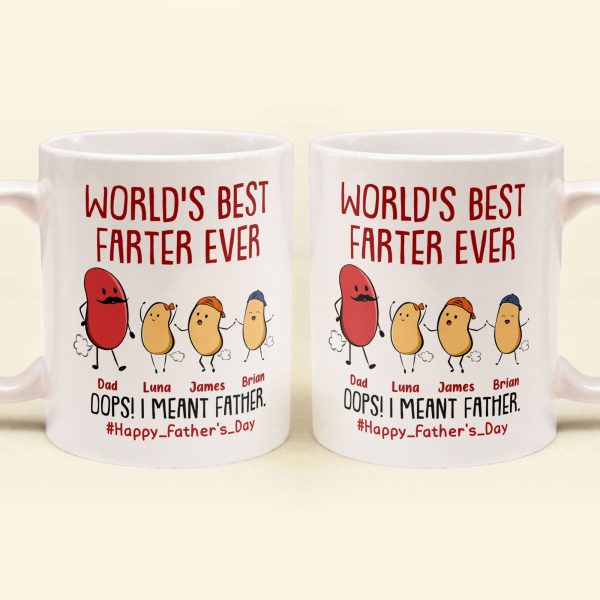 World's Best Farter Ever I Mean Father Funny - Personalized Mug World's Best Farter Ever I Mean Father Funny - Personalized Mug