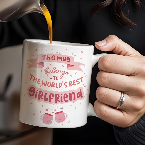 World's Best Girlfriend Romantic Couple Design - Personalized Custom Coffee Mug - CPL218_MG World's Best Girlfriend Romantic Couple Design - Personalized Custom Coffee Mug - CPL218_MG