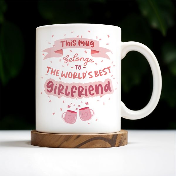 World's Best Girlfriend Romantic Couple Design - Personalized Custom Coffee Mug - CPL218_MG World's Best Girlfriend Romantic Couple Design - Personalized Custom Coffee Mug - CPL218_MG