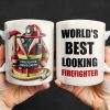 World's Best Looking Firefighter - Personalized Custom Coffee Mug - FIF002_MG World's Best Looking Firefighter - Personalized Custom Coffee Mug - FIF002_MG