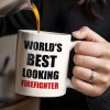 World's Best Looking Firefighter - Personalized Custom Coffee Mug - FIF002_MG World's Best Looking Firefighter - Personalized Custom Coffee Mug - FIF002_MG