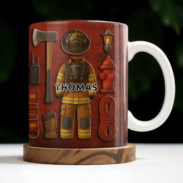 World's Best Looking Firefighter Gear and Helmet - Personalized Custom Coffee Mug - FIF045_MG World's Best Looking Firefighter Gear and Helmet - Personalized Custom Coffee Mug - FIF045_MG