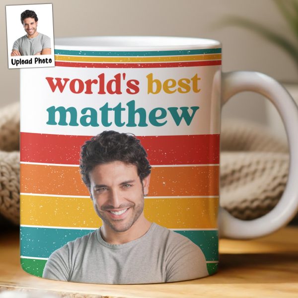 World's Best Retro Vintage Gift For Him Husband Son Friend Coworker - Personalized Photo Mug World's Best Retro Vintage Gift For Him Husband Son Friend Coworker - Personalized Photo Mug