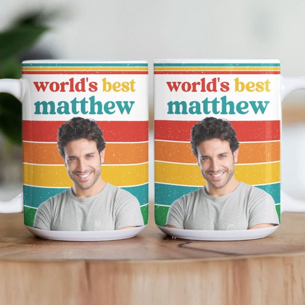 World's Best Retro Vintage Gift For Him Husband Son Friend Coworker - Personalized Photo Mug World's Best Retro Vintage Gift For Him Husband Son Friend Coworker - Personalized Photo Mug