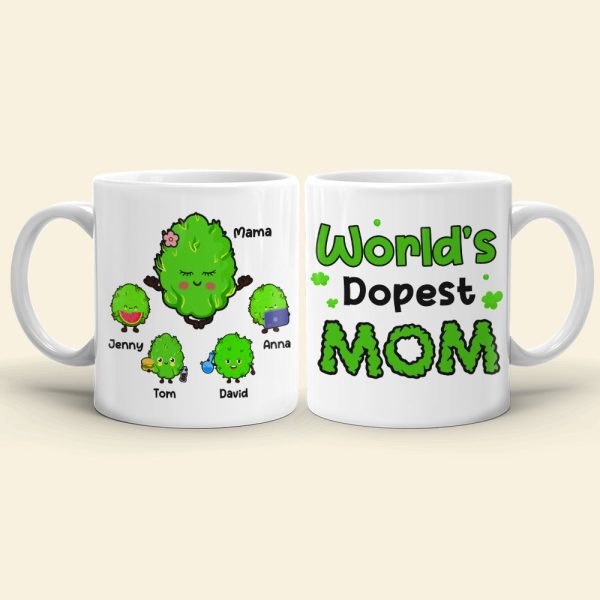 World's Dopest Mom, Personalized Mug, Gift For Mom, Mother's Day Gift, Mom's Little Buds World's Dopest Mom, Personalized Mug, Gift For Mom, Mother's Day Gift, Mom's Little Buds