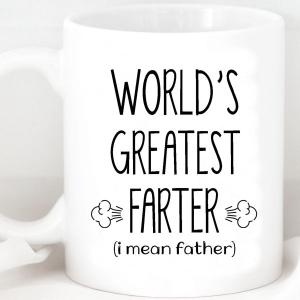 World's Greatest Farter I Mean Father Custom Father's Day Photo Mug H367 World's Greatest Farter I Mean Father Custom Father's Day Photo Mug H367