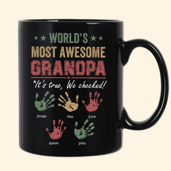World's Most Awesome Grandpa - Personalized Mug - Ver 2 World's Most Awesome Grandpa - Personalized Mug - Ver 2