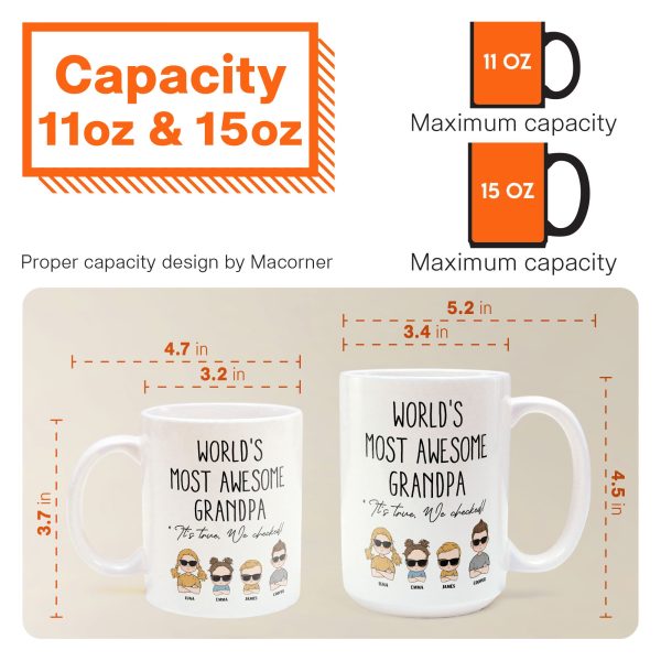 World's Most Awesome Grandpa - Personalized Mug World's Most Awesome Grandpa - Personalized Mug