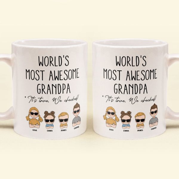 World's Most Awesome Grandpa - Personalized Mug World's Most Awesome Grandpa - Personalized Mug