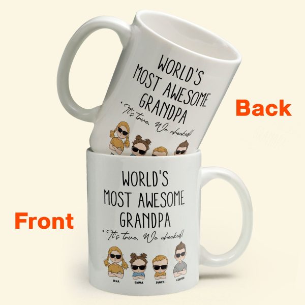 World's Most Awesome Grandpa - Personalized Mug World's Most Awesome Grandpa - Personalized Mug