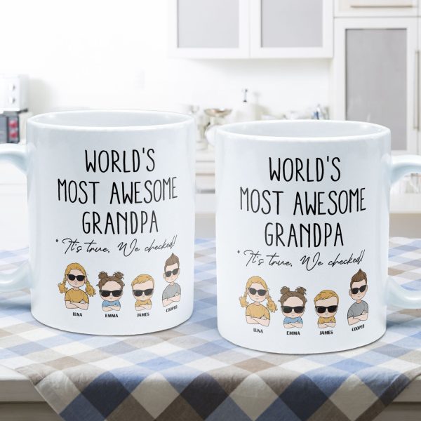 World's Most Awesome Grandpa - Personalized Mug World's Most Awesome Grandpa - Personalized Mug