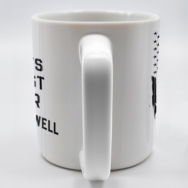 World's Okayest Golfer, Golf Flag and Distressed American Flag - Personalized Custom Coffee Mug - GOLF002_MG