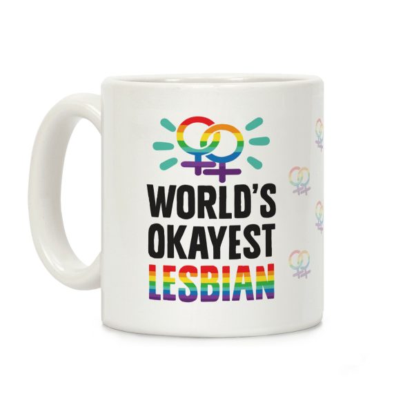 World's Okayest Lesbian Coffee Mug World's Okayest Lesbian Coffee Mug