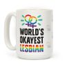 World's Okayest Lesbian Coffee Mug World's Okayest Lesbian Coffee Mug