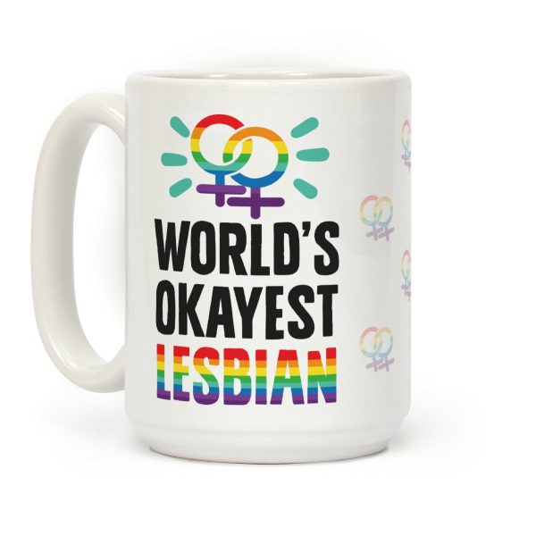 World's Okayest Lesbian Coffee Mug World's Okayest Lesbian Coffee Mug