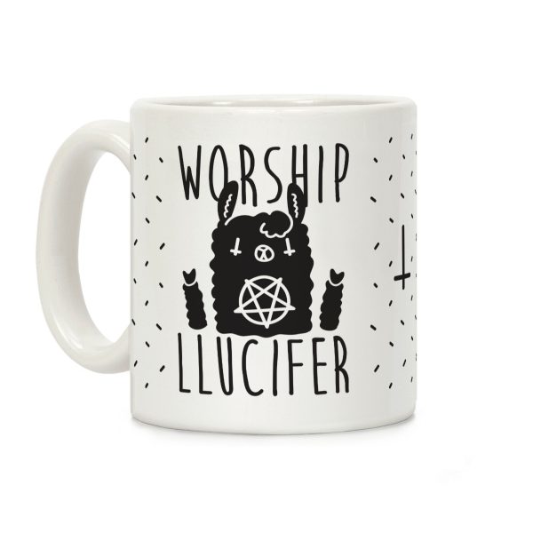 Worship Llucifer Llama Coffee Mug Worship Llucifer Llama Coffee Mug
