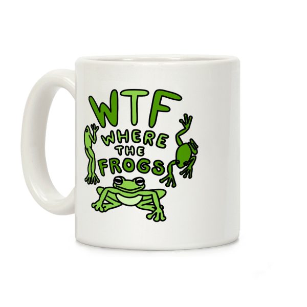 WTF Where The Frogs Coffee Mug WTF Where The Frogs Coffee Mug