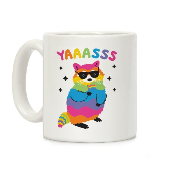 Yas Rainbow Raccoon Coffee Mug Yas Rainbow Raccoon Coffee Mug