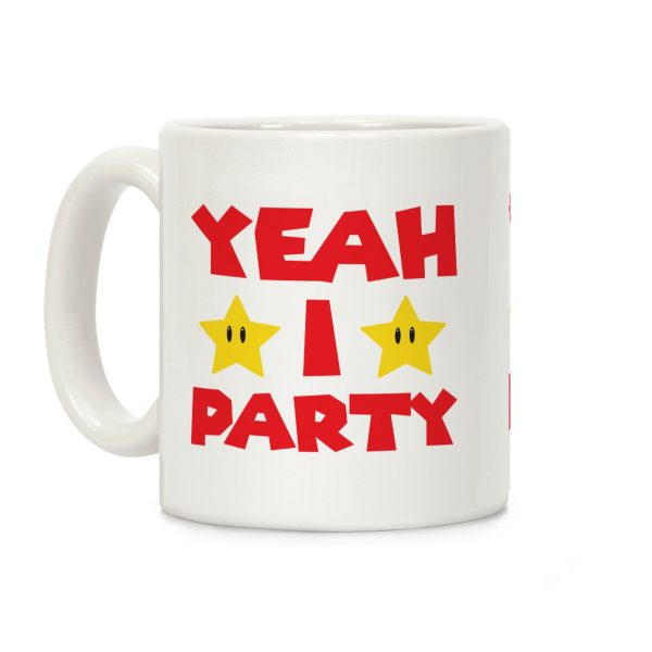 Yeah I Party Mario Parody Coffee Mug Yeah I Party Mario Parody Coffee Mug
