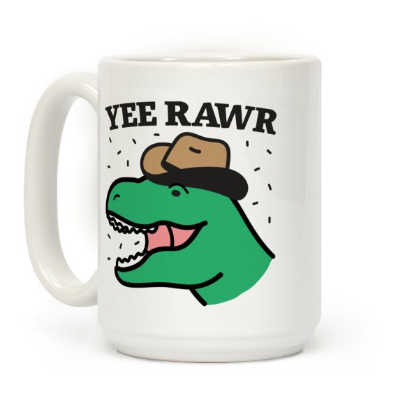 YEE RAWR Cowboy Dino Coffee Mug YEE RAWR Cowboy Dino Coffee Mug