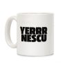 Yerrr Nescu White Text Coffee Mug