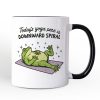 Yoga Frog Downward Spiral Personalized Mug, Funny Mental Health Humor Gift with Custom Name Yoga Frog Downward Spiral Personalized Mug, Funny Mental Health Humor Gift with Custom Name