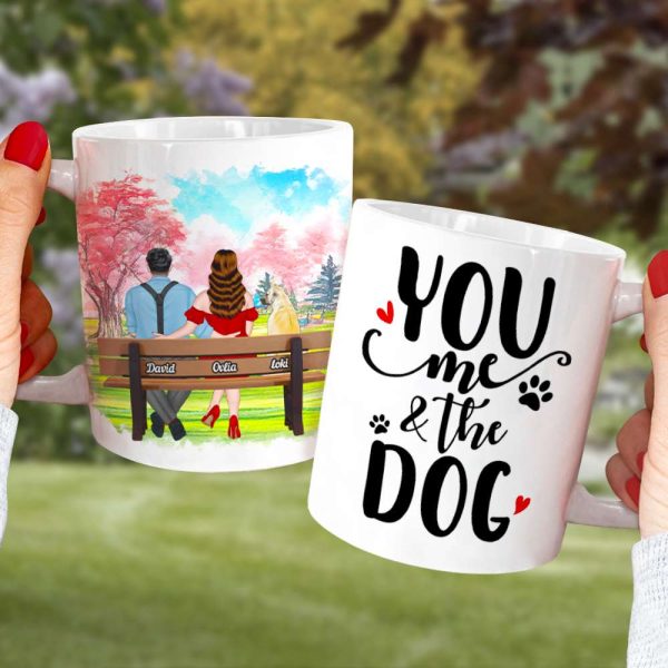 You And Me And The Dog Personalized Mug, Couple Gift You And Me And The Dog Personalized Mug, Couple Gift