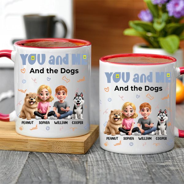 You and Me and the Dogs - Personalized Ceramic Mug for Couples & Dog Lovers, Cute Custom Gift for Valentine's Day & Anniversaries You and Me and the Dogs - Personalized Ceramic Mug for Couples & Dog Lovers, Cute Custom Gift for Valentine's Day & Anniversaries