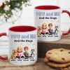 You and Me and the Dogs - Personalized Ceramic Mug for Couples & Dog Lovers, Cute Custom Gift for Valentine's Day & Anniversaries You and Me and the Dogs - Personalized Ceramic Mug for Couples & Dog Lovers, Cute Custom Gift for Valentine's Day & Anniversaries