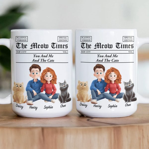 You And Me And The Dogs, Cats, Fur Babies - Newspaper Themed - Personalized Mug You And Me And The Dogs, Cats, Fur Babies - Newspaper Themed - Personalized Mug