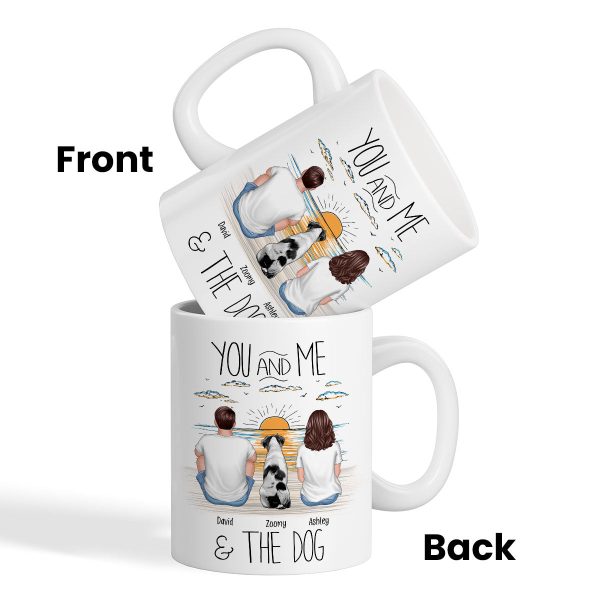 You And Me Beach Outline Personalized Mug, Gift For Him, For Her You And Me Beach Outline Personalized Mug, Gift For Him, For Her