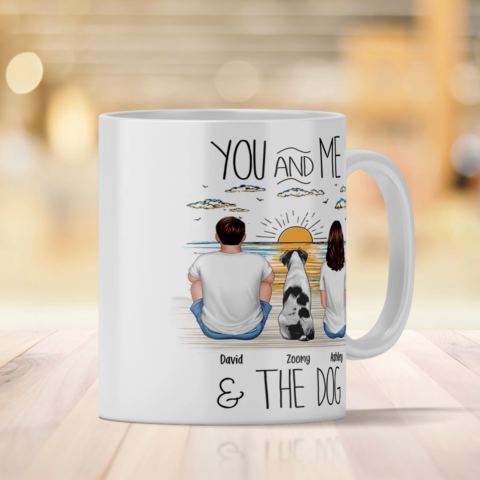 You And Me Beach Outline Personalized Mug, Gift For Him, For Her You And Me Beach Outline Personalized Mug, Gift For Him, For Her