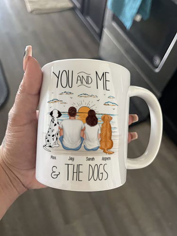 You And Me Beach Outline Personalized Mug, Gift For Him, For Her You And Me Beach Outline Personalized Mug, Gift For Him, For Her