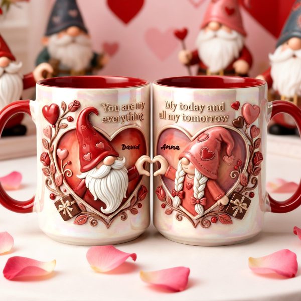 You Are My Everything - Personalized Accent Mug - Gift For Couple, Gnome Lovers HH01 You Are My Everything - Personalized Accent Mug - Gift For Couple, Gnome Lovers HH01