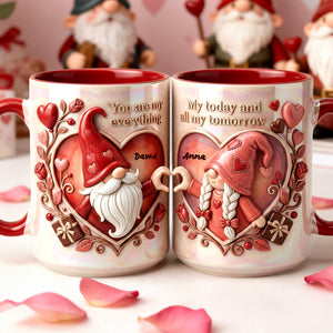 You Are My Everything - Personalized Accent Mug - Gift For Couple, Gnome Lovers HH01 You Are My Everything - Personalized Accent Mug - Gift For Couple, Gnome Lovers HH01