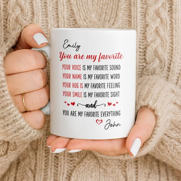 You Are My Favorite Heart Typography Everything - Personalized Custom Coffee Mug - CPL1382_MG You Are My Favorite Heart Typography Everything - Personalized Custom Coffee Mug - CPL1382_MG