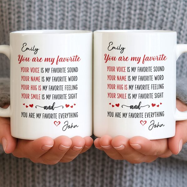You Are My Favorite Heart Typography Everything - Personalized Custom Coffee Mug - CPL1382_MG You Are My Favorite Heart Typography Everything - Personalized Custom Coffee Mug - CPL1382_MG
