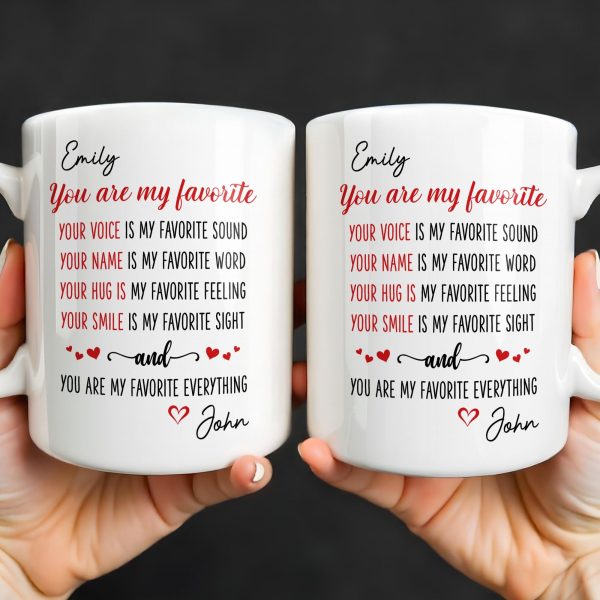 You Are My Favorite Heart Typography Everything - Personalized Custom Coffee Mug - CPL1382_MG You Are My Favorite Heart Typography Everything - Personalized Custom Coffee Mug - CPL1382_MG