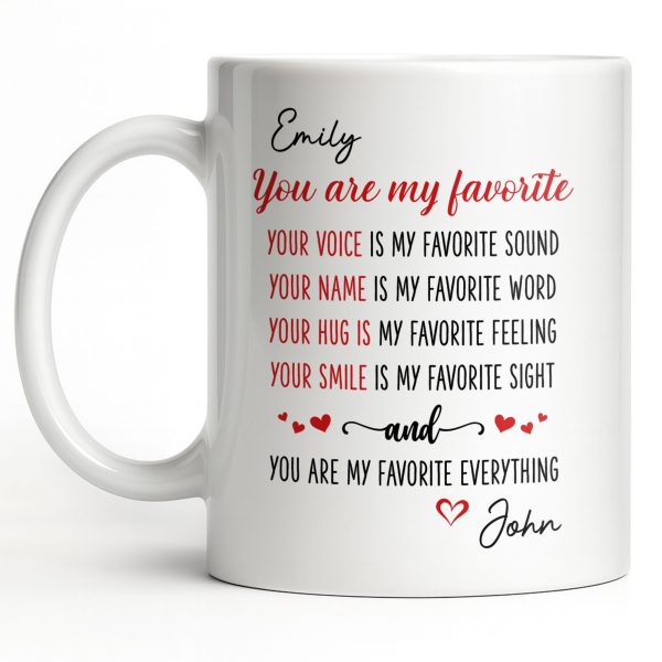 You Are My Favorite Heart Typography Everything - Personalized Custom Coffee Mug - CPL1382_MG You Are My Favorite Heart Typography Everything - Personalized Custom Coffee Mug - CPL1382_MG