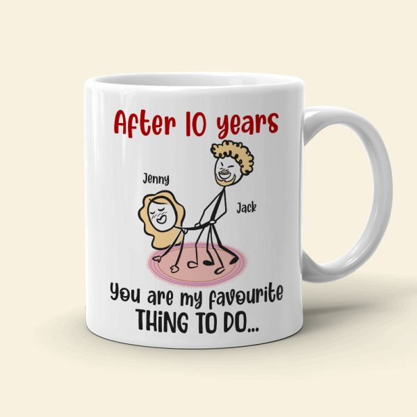 You Are My Favourite Thing To Do Personalized Coffee Mug, Couple Gift