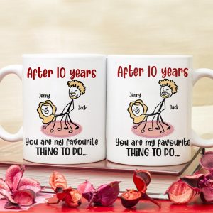 You Are My Favourite Thing To Do Personalized Coffee Mug, Couple Gift