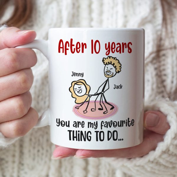 You Are My Favourite Thing To Do Personalized Coffee Mug, Couple Gift