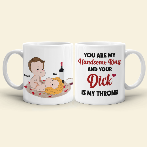 You Are My Handsome King Personalized Mug, Couple Gift You Are My Handsome King Personalized Mug, Couple Gift