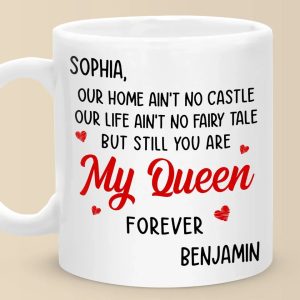 You Are My Queen Forever - Couple Personalized Custom Mug - Gift For Husband Wife, Anniversary