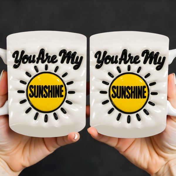 You Are My Sunshine, Sun and Rays - Personalized Custom Coffee Mug - GRK042_MG