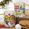 You Are One In A Million - Personalized 3D Inflated Effect Accent Mug - Gift For Yellow Monster Couple HH01