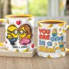 You Are One In A Million - Personalized 3D Inflated Effect Accent Mug - Gift For Yellow Monster Couple HH01