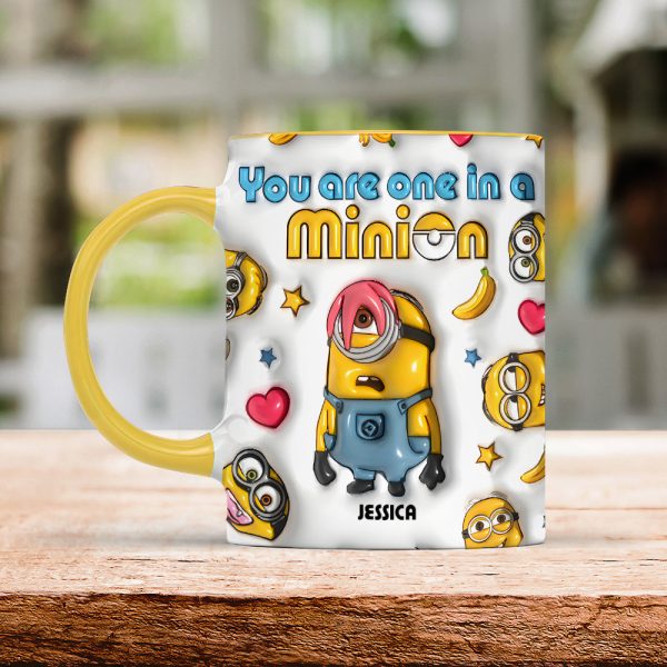 You Are One In A Million - Personalized 3D Inflated Effect Accent Mug - Gift For Yellow Monster Fan HH01