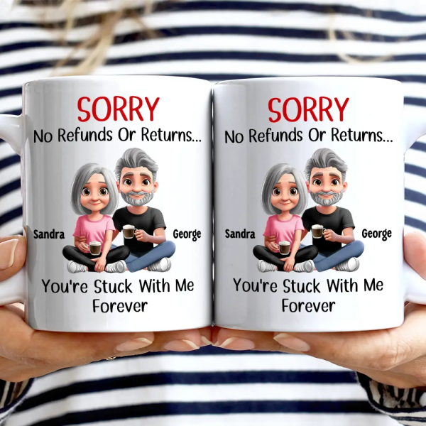 You Are Stuck With Me Forever 3D Effect Couple - Personalized Mug You Are Stuck With Me Forever 3D Effect Couple - Personalized Mug