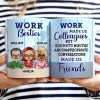 You Are The Reason I Don't Punch People At Work - Funny, Anniversary, Birthday Gifts For Colleagues, Coworker, Besties - Personalized Custom White Edge-to-Edge Mug You Are The Reason I Don't Punch People At Work - Funny, Anniversary, Birthday Gifts For Colleagues, Coworker, Besties - Personalized Custom White Edge-to-Edge Mug